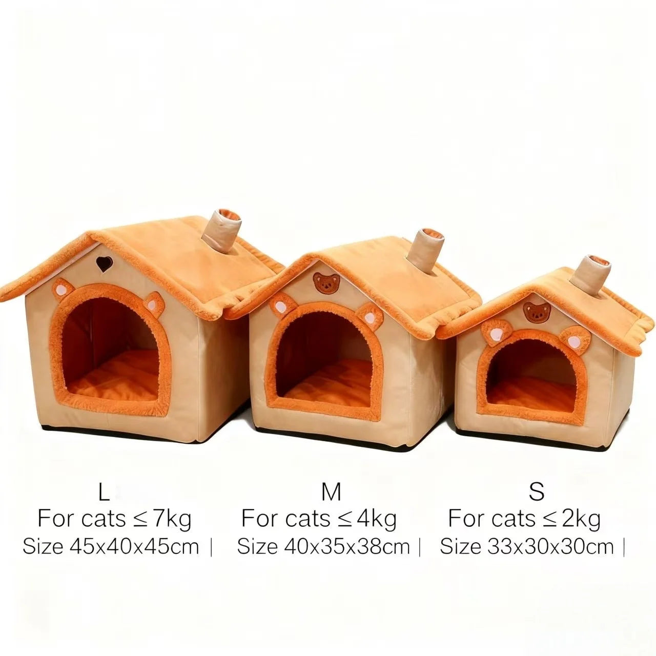 Classic Cottage™ Detachable House Bed for Cats & Small Dogs