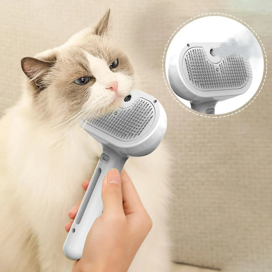 3-in-1 Steamy Pet Brush - Anti-Flying Fur Grooming Tool