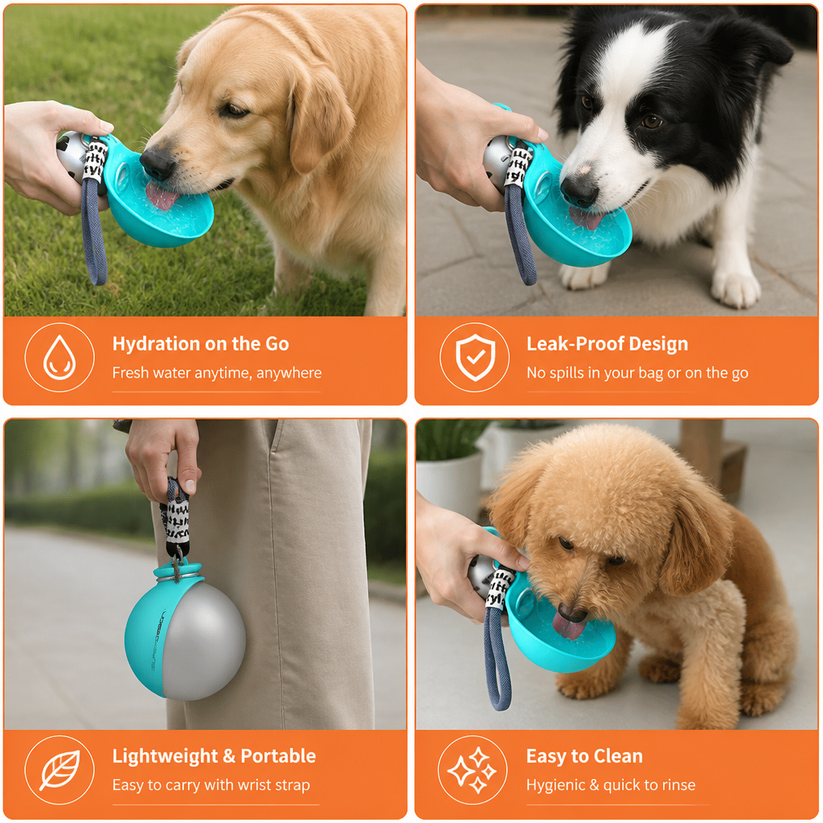 2-in-1 Travel Water Bottle for Dogs