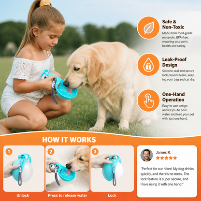 2-in-1 Travel Water Bottle for Dogs