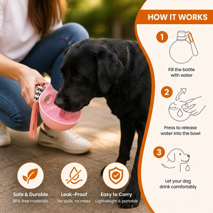 2-in-1 Travel Water Bottle for Dogs