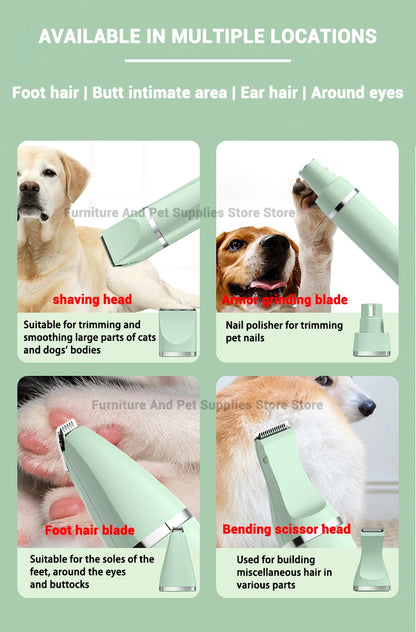 Pawsome™ 4-in-1 Professional Electric Pet Grooming & Trimming Kit