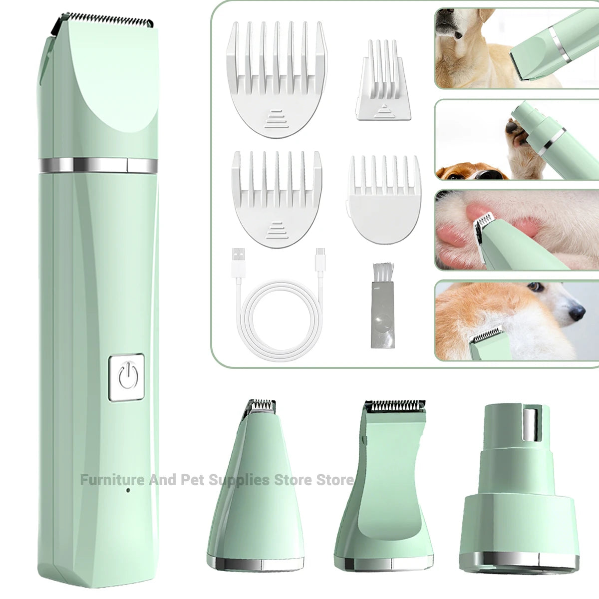 Pawsome™ 4-in-1 Professional Electric Pet Grooming & Trimming Kit