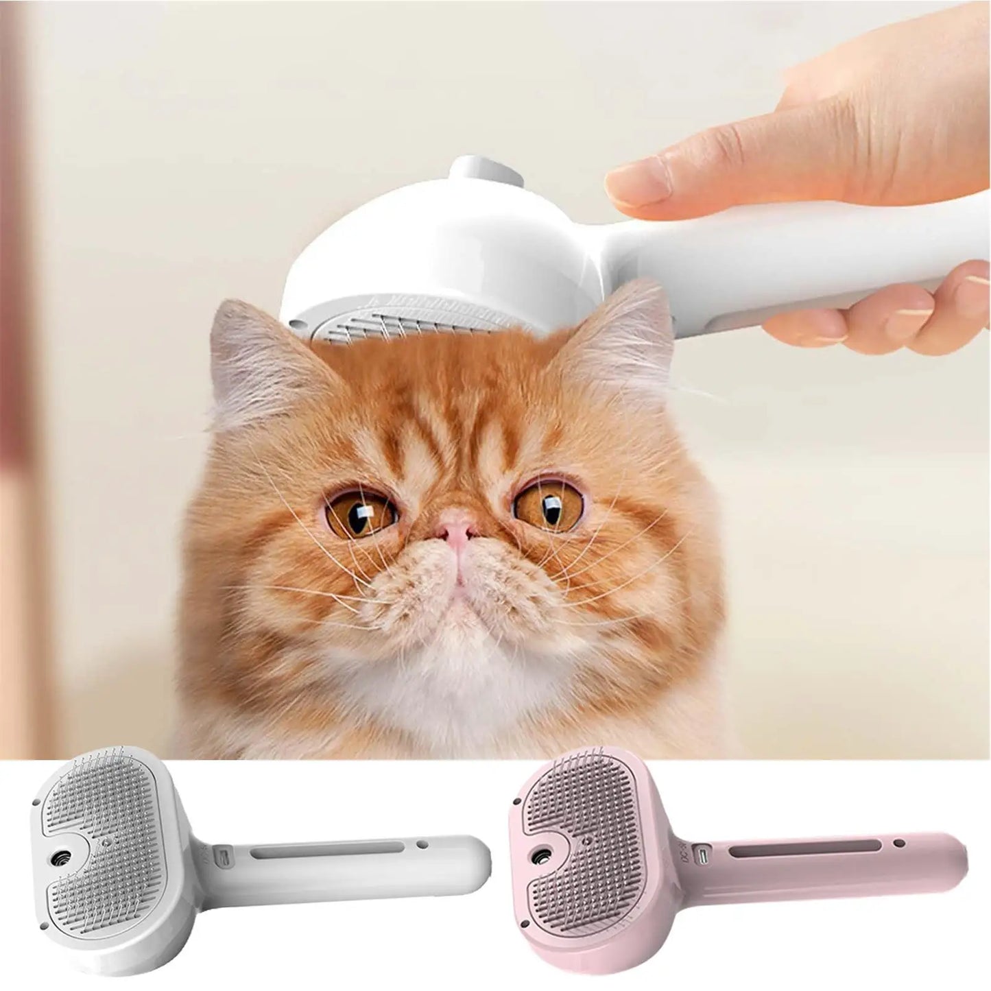 3-in-1 Steamy Pet Brush - Anti-Flying Fur Grooming Tool