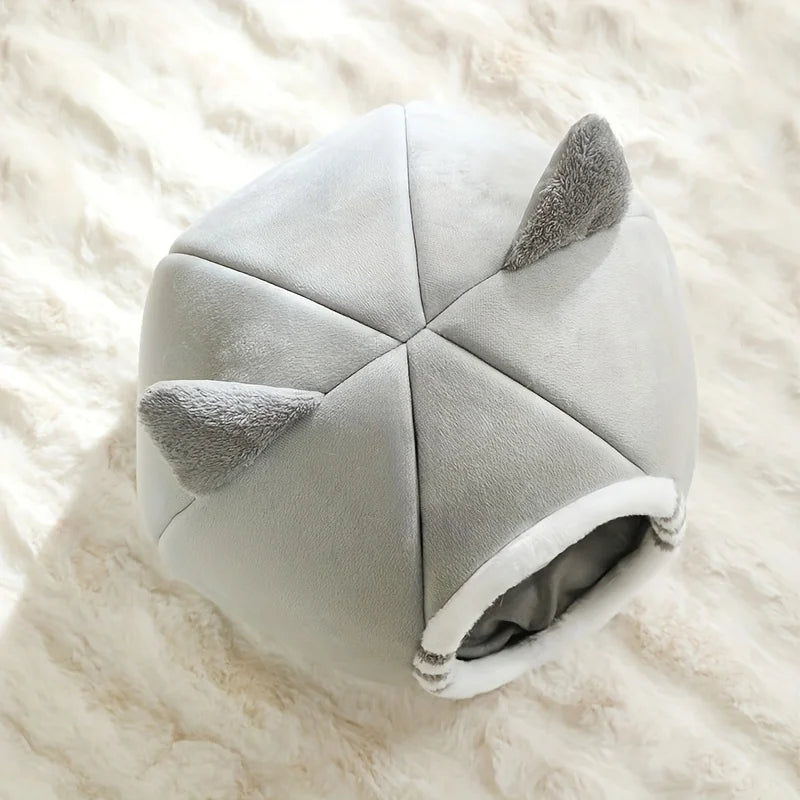 SnoozePod™ Calming Cat Bed Cave & Enclosed Burrow Nest