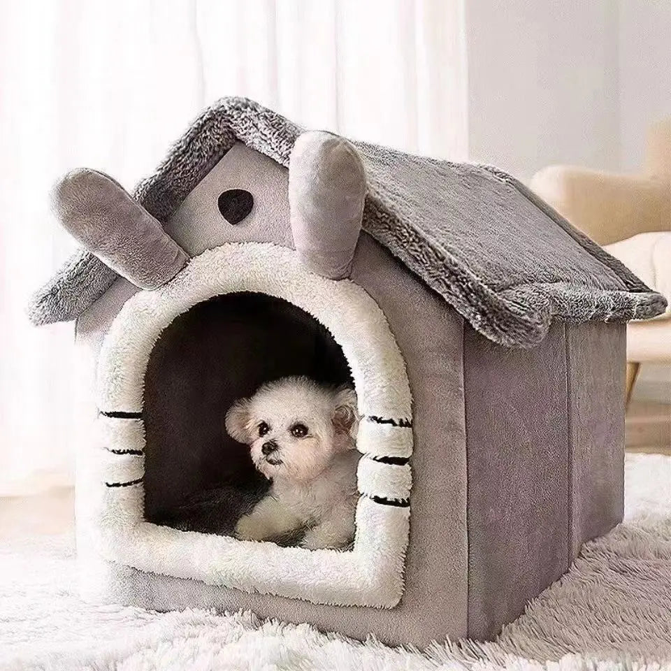 Classic Cottage™ Detachable House Bed for Cats & Small Dogs