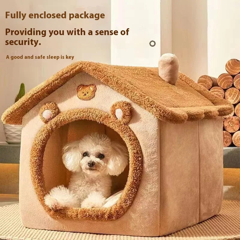 Classic Cottage™ Detachable House Bed for Cats & Small Dogs