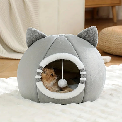 SnoozePod™ Calming Cat Bed Cave & Enclosed Burrow Nest