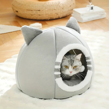 SnoozePod™ Calming Cat Bed Cave & Enclosed Burrow Nest